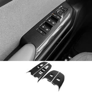 JUIVEEL Car Interior Window Switch Panel Cover Side Door Glass Lock Control Button Cover Compatible with Kia K4 2025-2026 Accessories (Glossy Red Style)