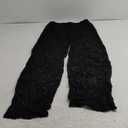 Women Floral Lace Sheer Mesh Pants See Through Straight Leg Pants Hollow Out Trousers Cover Up Y2k XL