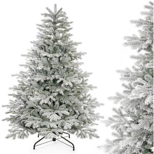 Decoway 6ft Artificial Christmas Tree, Unlit Snow Flocked Xmas Tree with 1571 Branch Tips and Sturdy Metal Stand for Indoor Outdoor Home Decoration