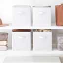 Whitmor Collapsible Cubes - 10.5 x 10.5 x 11 inches - White - Set of 4
