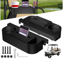 Upgraded Golf Cart Armrest with Cup Holder – Universal Fit for EZGO, Club Car, Yamaha – Waterproof, Golf Cart Accessories, Larger Armrest Area, No Drilling Required, Fits 1" & 1.25" Square Tubes