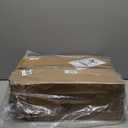 Rattan Nightstand with Charging Station,Farmhouse Bedside Table with 2 Storage Drawer and Open Wood Shelf, for Bedroom and Small Spaces,Night Stand with Solid Wood Legs (Walnut Brown-Outlet)