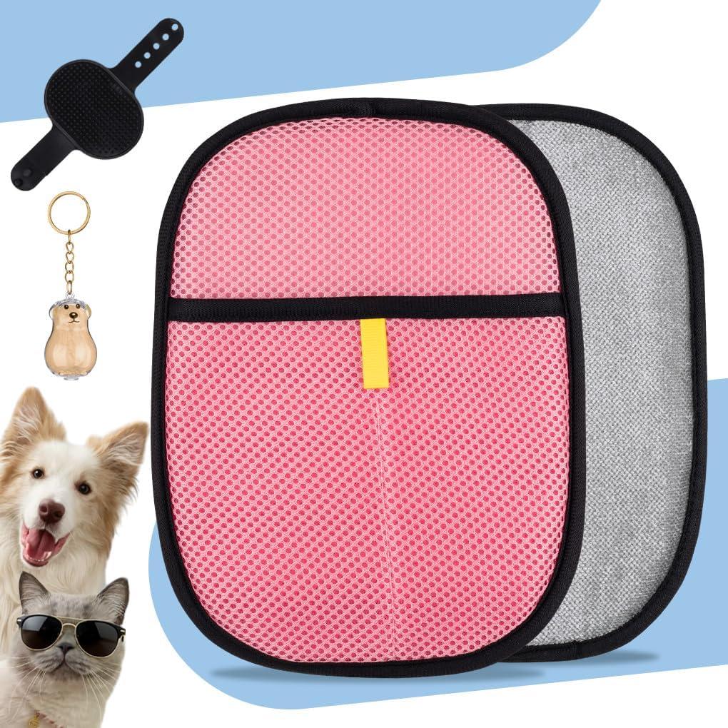 Pet Hair Removal Glove for Cats & Dogs,Upgraded Thicken Pet Hairs Gloves for Pet Hair Removal,Magic Brush Pet Hairs Remover Tool for Clothing, Couch, Carpet, Car SeatPink