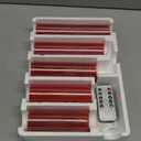 ALED LIGHT Red Real Wax Rechargeable Flameless Candles Flickering Realistic,Rechargeable LED Pillar Candles with Remote for Home Decor Idea GiftPack 5(D 2.2X H 55.5678)