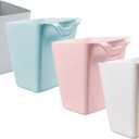 Rikyo 4 Pack Hanging Cup Holders,Trolley Basket Storage,Rolling Cart Accessories,4.75x4 Hanging Holder Storage Containers Hanging Buckets Hanging Bins,Make Up Pencil Holder(4 Colors)