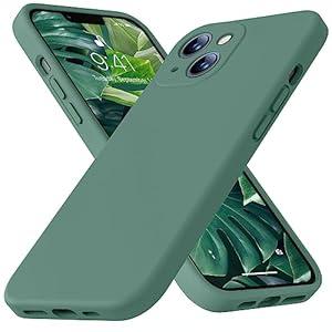 Ktele Compatible with iPhone 13 Case 6.1 inch Premium Liquid Silicone [Soft Microfiber Lining Anti-Scratch] Gel Rubber Full-Body Bumper Protection Camera Protect Case-Pine Green