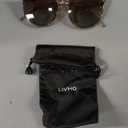 Livho Polarized Sunglasses, Retro & Oversized Shades for Women with Round Lenses