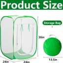 24" x 24" x 36" Pop Up Garden Mesh Plant Cover, Plant Protectors Mesh Plant Enclosure, Garden Net Cage Pest Protection Guard Tent with Storage Bag for Protect Plant Vegetable Fruit from Birds Insects