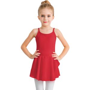 Stelle Toddler Ballet Outfit for Girls Sleeveless Gymnastics Dance Leotard | Camisole Leotards for Girls with Skirt, Spaghetti Strap, Soft Stretch Fabric, Dance Studio, Gymnastics, Outdoor Daily Wear