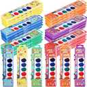 24 Pcs Apple Style Watercolor Painting Set for 8 Washable Colors with Brush Watercolor Painting Set Gift Party Supplies Back to Party Gift Exchange