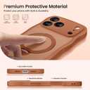 CAPRARO for iPhone 17 Pro Case with 360 Spin Magnetic Stand for Women, [Compatible with MagSafe] [Full Camera Protection] Cute Wave Translucent Matte Case for iPhone 17 Pro, Cosmic Orange