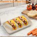 stuuikf 2-Pack Rectangular Silicone Tortilla Holder - 4-Slot Taco/Wrap Stand with Non-Slip Base (Cream & Mint), Kitchen Essential for Meal Prep, Parties & Food Trucks, Dishwasher Safe