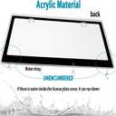 BGGTMO Clear License Plate Covers- Black Car Tag Frame, Unbreakable Number Plate Protector with Screws Caps and Rattle Proof Pads, 2 Pack for Front Rear