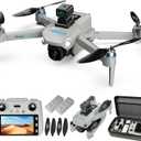 Drone with 4K UHD Camera for Adults,S159 Pro GPS Drone Brushless Motor,Upgraded 4.5" Screen, Smart FPV Foldable Quadcopter for Beginners, Auto Return, Follow Me, Waypoints, 60 Mins Flight Time,Gift, with Obstacle Avoidance