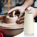 Beige Ceramic Vase, GUKJOB Small Cute Flower Vase for Pampas Grass, Home, Living Room, Dining Table, Farmhouse, Office Decor, Bedroom, Table, and Kitchen Shelf (Beige)