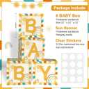 Here Comes the Son Baby Shower Decor Baby Boxes Banner Set, Boho Sun Baby Boxes With Letters for Baby Shower Blocks Sunshine Banner Party Decorations