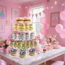 Cupcake Stand,5 Tier Large Cupcake Holder, Square Cupcake Tower Tree, Clear Cupcake Stand, Dessert Pastry Display Stand for Wedding, Party, Birthday