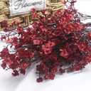 Babys Breath Silk Artificial Flowers Bulk 20pcs for Fall Decor Fake flower bouquet Bulk for Home Kitchen Indoor Bouquet Floral Arrangement Table Centerpieces Party Decor(Burgundy Red 20pcs)