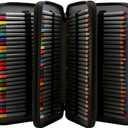 Portable Colored 250 Slots Pencil case Organizer with Printing Pattern for Watercolor Pens or Markers, Pencil Case Organizer for Artist