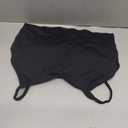 Women's Light Support Sports Bra Scoop Neck Slim Fit Crop Top with Removable Pads Thin Straps Yoga Workout Bra Black, 12