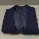 Mens Herringbone Tweed Blazer Vintage Wool Blend Sport Coat Jacket 2 Button Casual Wedding Groomsmen Prom Suit (X-Large, Navy Blue)