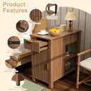 End Table with Charging Station 24'' Nightstand with Charging Station Vintage Side Table with Storage Wooden Sofa Side Table and Outlets Bedside Table for Living Room Office Bedroom (Brown)