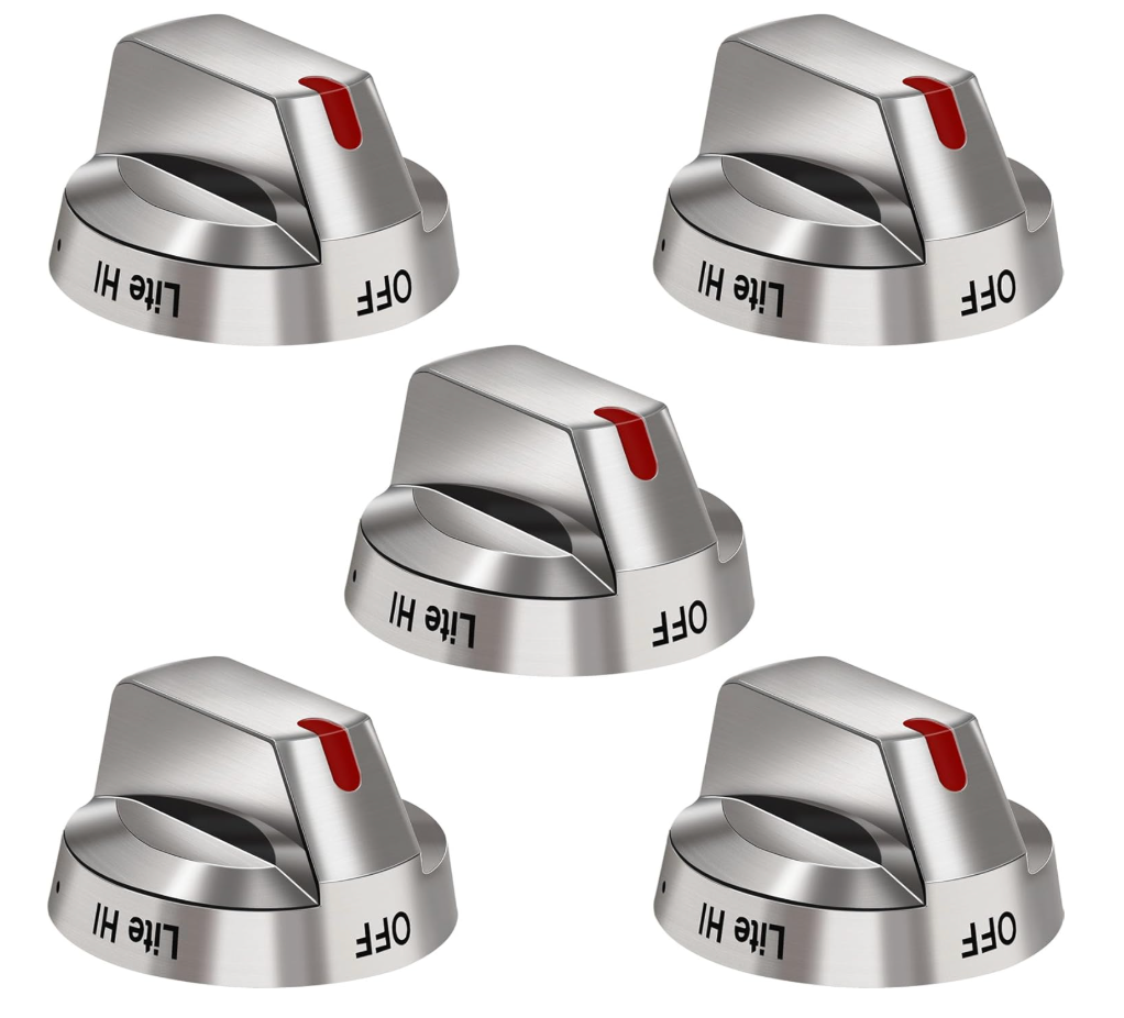 DG64-00473A Burner Control Dial Knob Range Oven Replacement Compatible with Samsung Gas Stove Knob NX58H5600SS NX58F5700WS NX58H5650WS NX58J7750SS NX58M6850SS （5pcs）.