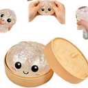 Glitter Dumpling, NEW Glitter Dumpling Squishy Box, Dumplings Squishy, Anxiety Relief Fidget, Soft Squeeze Decompression Dough (Style A)