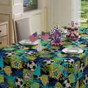 XCHI Soccer Graffiti Trophy World Cup Tablecloth Rectangle Table Cloth Table Covers for Indoor Dining Game Day Soccer Party Home Decorations 60x84 Inch