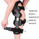 Medibot Hinged Knee Brace ROM Adjustable Post Op Knee Support Orthosis Immobilizer Protector for Left Leg and Right Leg, Both Men and Women (Black)