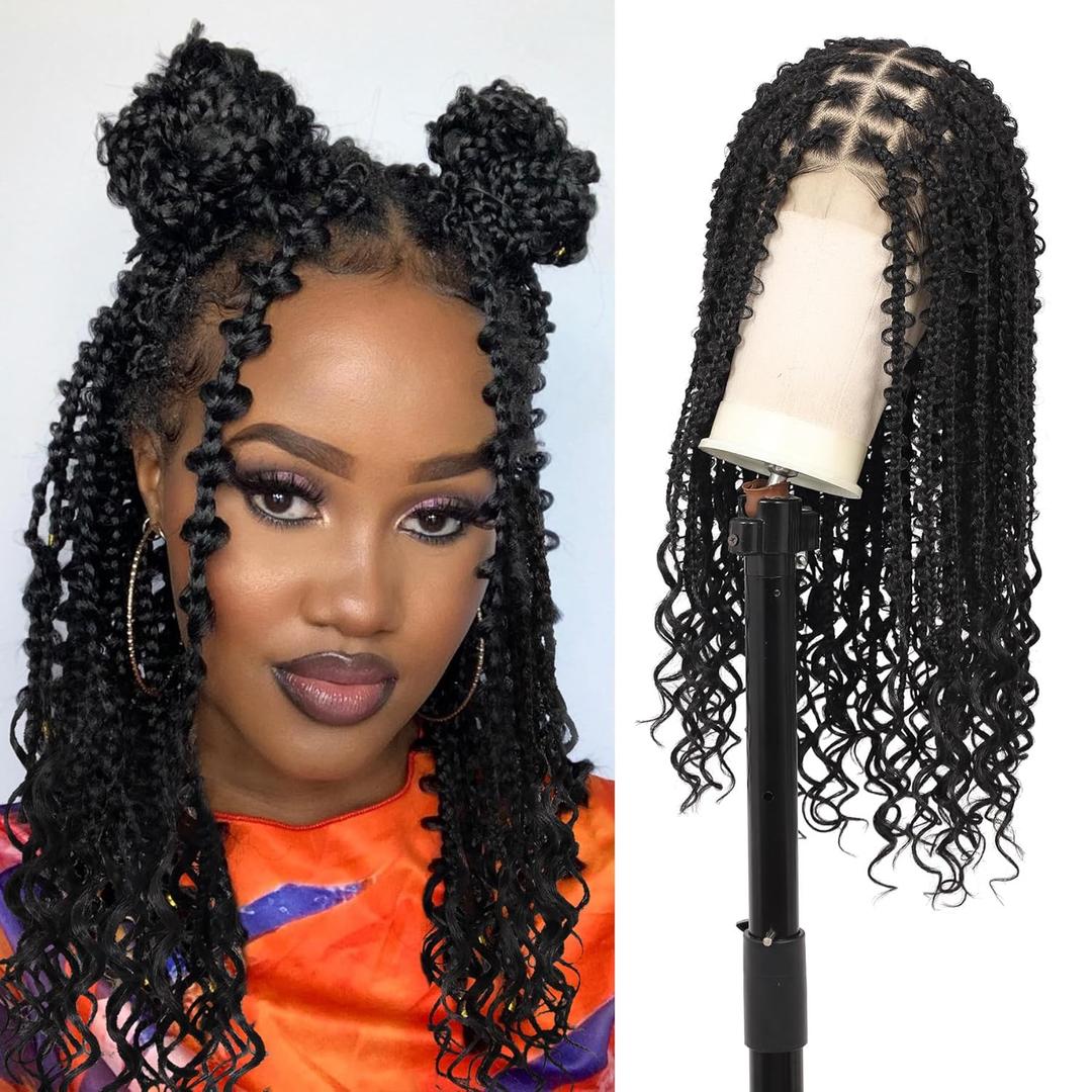 360 HD Full Lace Short Bob Braided Wigs for Women Knotless Butterfly Box Braid Wig with Baby Hair Premium Synthetic Braided Lace Front Wigs Black 24 Inch 360 HD Full Lace Short Bob Braided Wigs for Women Knotless Butterfly Box Braid Wig with Baby Hair Premium Synthetic Braided Lace Front Wigs Black 24 Inch
