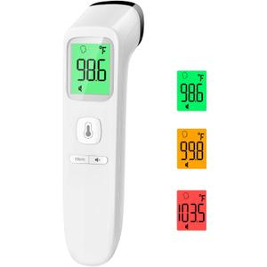 No-Touch Thermometer for Adults and Kids, Accurate Digital Baby Thermometer, Fever Alarm & Silent Mode, 2 in 1 Forehead & Object Mode (white)