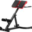 VEVOR Roman Chair Hyperextension Bench, 300 lbs Adjustable Extension Machine, Multi-Function Exercise Equipment for Glute, Hamstring, Lower Back, and Ab Workout, Fitness Weight Bench for Home Gym