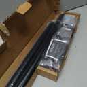 Ivilon Drapery Window Curtain Rod - End Cap Style Design 1 Inch Pole. 72 to 144 Inch Color Black