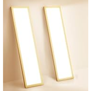 AIKVSXER 1x4 LED Flat Panel Light Surface Mount for Auditoriums Hotel-50W 5500LM 120V 3000K/4000K/5000K Triac Dimming 10%-100% Kitchen Lights Ceiling Flush Mount (2 Pack)