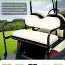 Universal Rear Replacement Cushions for Golf Cart Flip Rear Seat,Golf Cart Back Seat for EZGO TXT RXV ST for ST Sport for Valor Models for Club Car,Seat Bottom Cushion and Back Cushion Set
