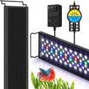 AQQA 24/7 Aquarium Light with Timer, Full Spectrum LED Fish Tank Light