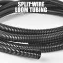 3/4 Inch Wire Loom Split Tubing - 25 ft Cord Protector Electric Wires Covers, Automotive Wire Flexible Conduit