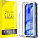 JETech Screen Protector for Google Pixel 9a 6.3-Inch 2025, Tempered Glass Film with Easy Installation Tool, Fingerprint Compatible, HD Clear, 3-Pack