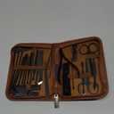MINKINH Manicure Set Professional Nail Clipper Kit-26 Pieces Stainless Steel Manicure Kit,Nail Care Tools with Luxurious Travel Case (Brown)