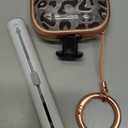 Inesore with Safety Lock for AirPods 4 Case,Clear Floral Cute AirPod 4th Generation Case for Women Girly with Cleaner Kit and Keychain-Black+Gold Leopard Print