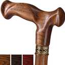 Asterom Walking Cane for Men & Women - Handmade, Ergonomic, Wooden Canes - Cool Walking Sticks for Seniors, FSA/HSA Eligible (36 Inch, #2 Caramel)