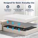 Bunkie Board Queen 10mm (60" x 80") – Gray Under Mattress Support, Anti-Sag & Noise-Free, Breathable Low Profile Bed Board for Metal Frame, Platform & Slatted Beds