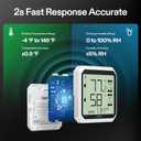 VIVOSUN AeroLab THB1S Wireless Bluetooth Hygrometer Thermometer Indoor, VPD, Digital Temp Humidity Meter, LCD Smart App Control & Alert, Data Storage, Dual Channels with Sensor Probe, Battery Included