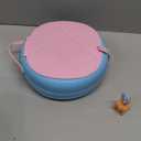 Inmorven Portable Toilet Camping Foldable Potty for Toddler Adults Kids Travel Potty for Car,Camping,Trips,Boat,Indoor,Outdoor Emergency,Travel etc,Adjustable Height Training Toilet Seat. (Pink&Blue)