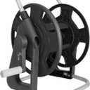 Garden Water Hose Reel Cart,Holds 50-80 Ft of 5/8 Inch Hose, Portable Hose Pipe Holder for Outside (Black)