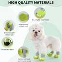 Dog Shoes for Small Medium Dogs, Dog Boots & Paw Protectors with Soft Anti-Slip Rubber Sole, Mesh Breathable Dog Shoes for Winter Snowy Day, Summer Hot Pavement (Green, 55# (1.7"x1.9")(WxL))