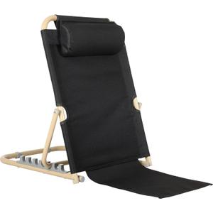 Menkxi Lifting Bed Backrest Portable Folding Adjustable Sit up Back Rest Multifunction Chair for Bed Change Angle of Backrest for Elderly Patients Back Neck Lumbar Support (Black,28.4 Inch)