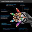Zeskit Cinema Plus 4K 10ft Male to Female High Speed HDMI Extension Cable 22.28Gbps Compatible with 4K 60Hz Dolby Vision HDR ARC HDCP 2.2 Roku Fire TV Stick Xbox PS4 Pro Apple TV LG Sony Samsung