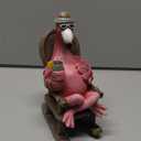 Flamingo Statue for Outdoor Garden Statue - Resin Flamingo Fairy Garden Decor - Suitable for Home Desk Garden Lawn Patio Porch Decor, Unique Gifts for Mom Grandma (8.1 inch)